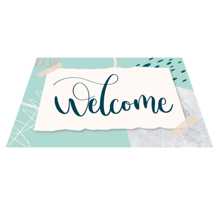 Elegant Entrance Text quote rug - TenStickers