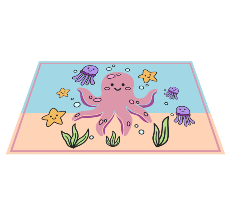 Ocean Friends Illustration kids carpet - TenStickers