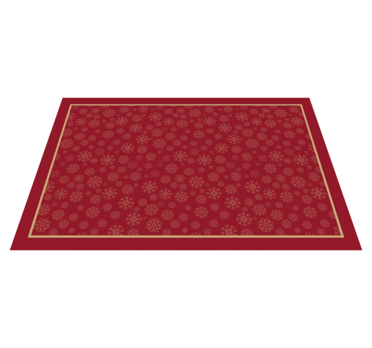 Festive Snowflake Pattern christmas rug - TenStickers
