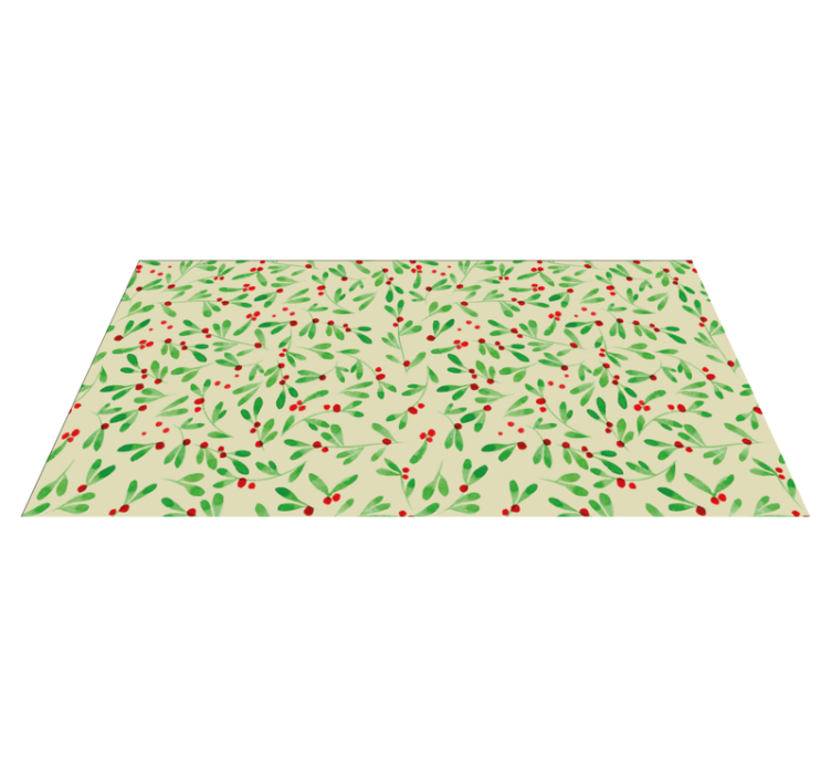 Holiday Berry Pattern christmas rug - TenStickers