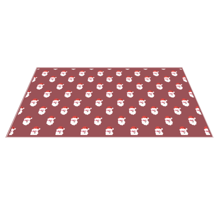 Santa Pattern christmas rug - TenStickers