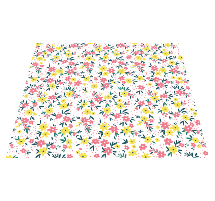 Floral Spring Canvas flower rug - TenStickers