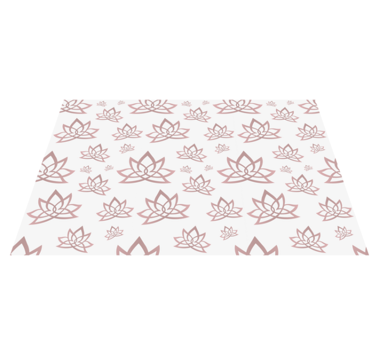 Minimalistic lotus flower pattern modern rug - TenStickers