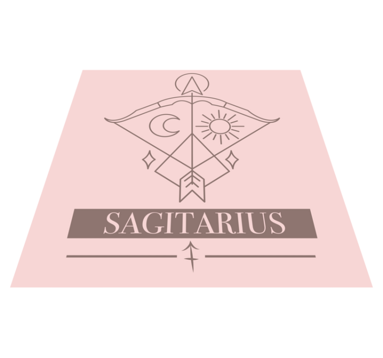 Sagittarius Symbol quote rug - TenStickers