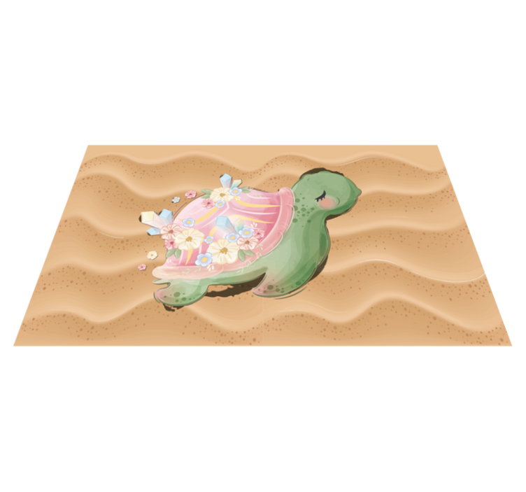 Sea Turtle Oasis kids carpet - TenStickers