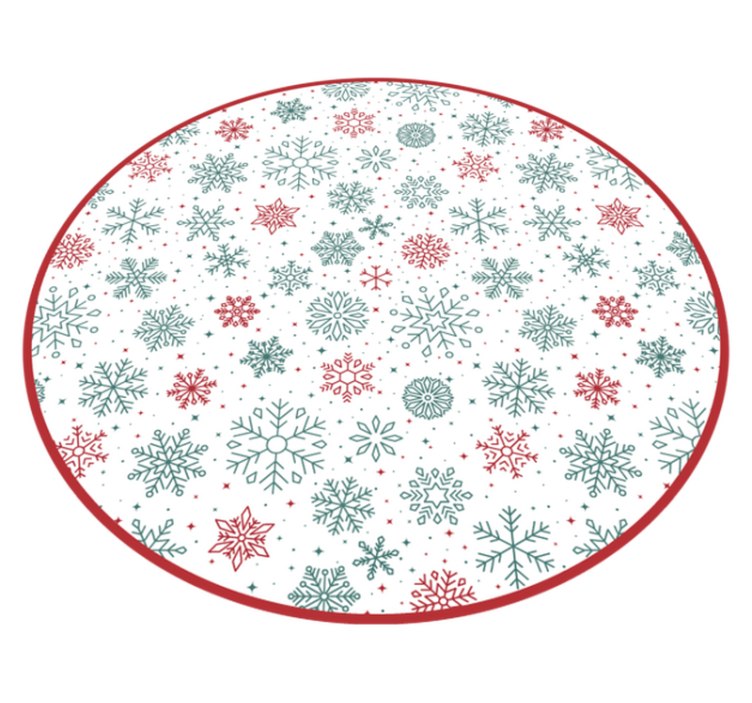 Snowflake Roundel christmas rug - TenStickers