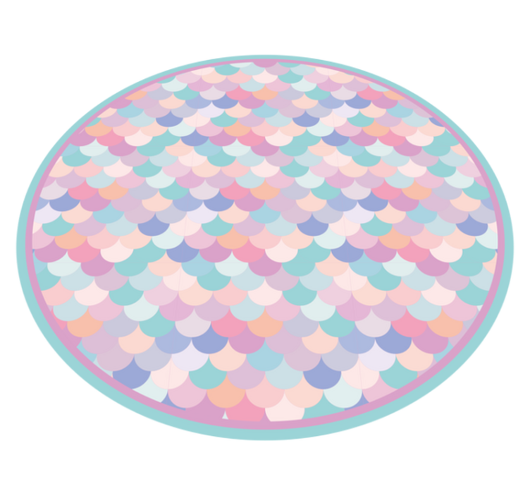 Mermaid Scale Pattern stripes rug - TenStickers
