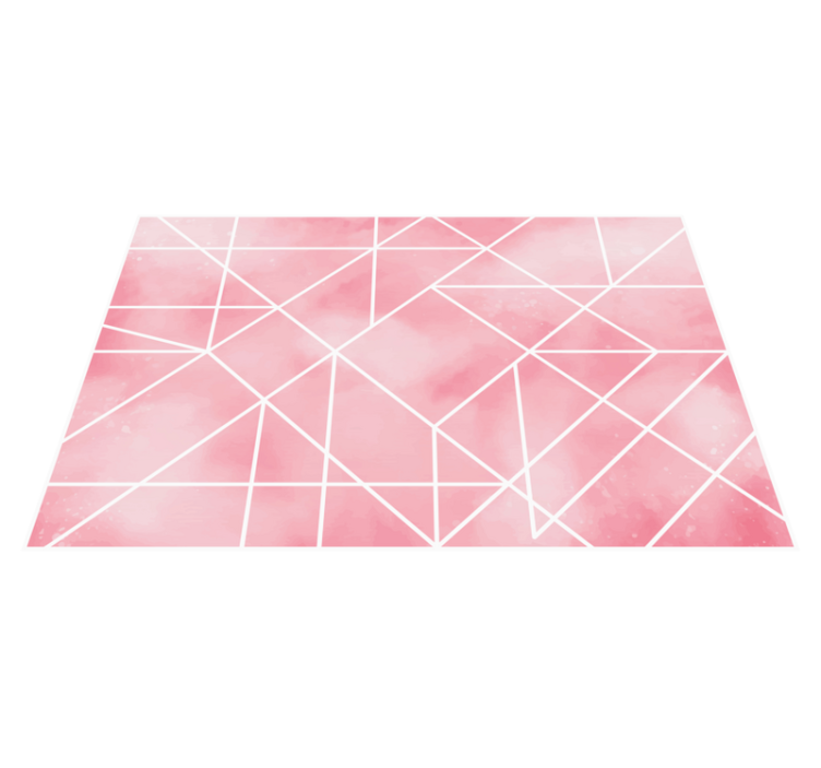 Geometric Pink Pattern geometric rug - TenStickers
