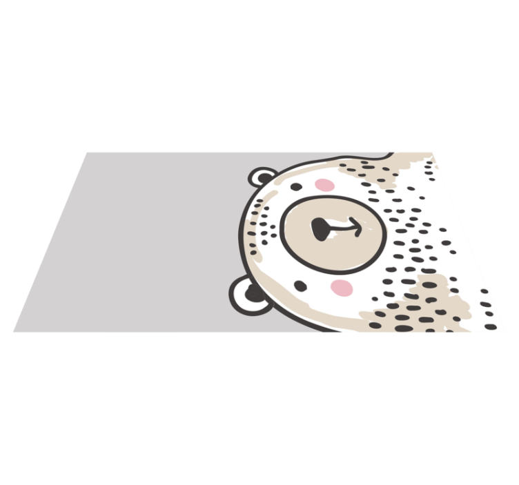 Bear Face Shape nursery rug - TenStickers