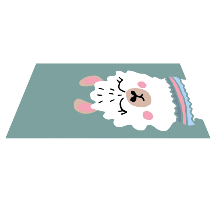 Lamb Illustration nursery rug - TenStickers