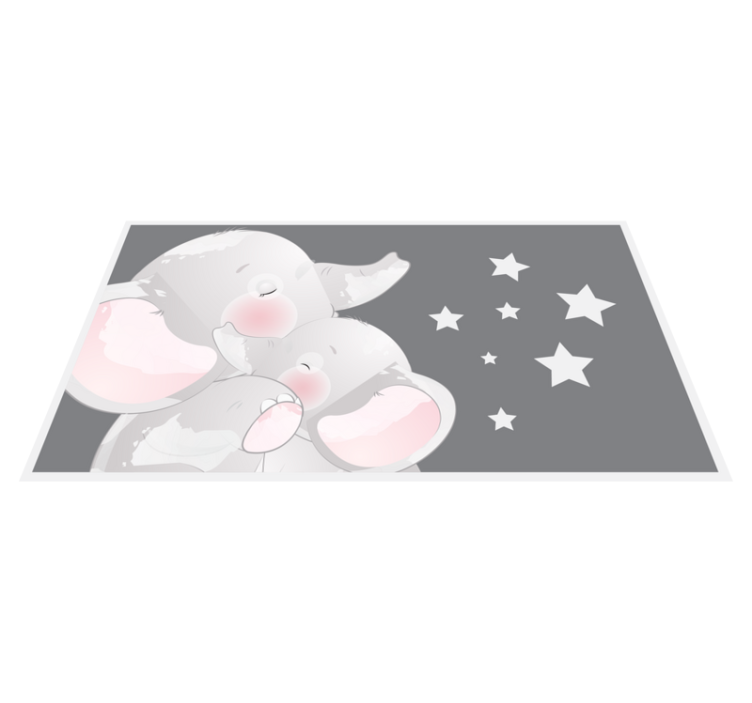 Sleeping Elephants kids carpet - TenStickers