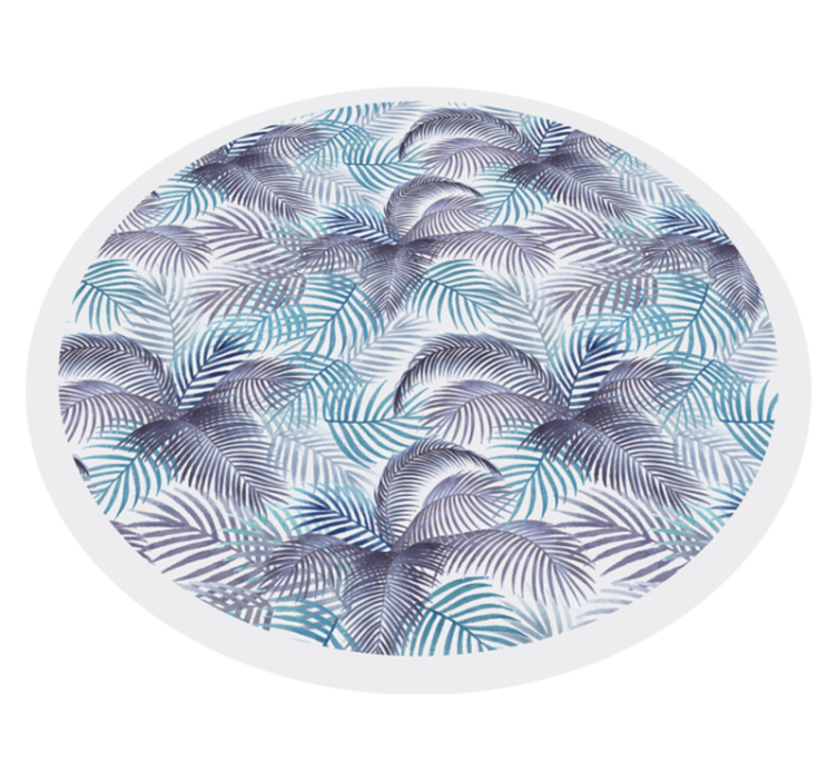 Palm Leaf Pattern floral rug - TenStickers