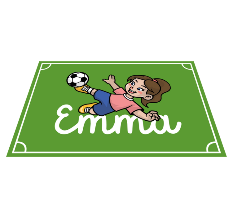Soccer Field Theme custom floor mat - TenStickers