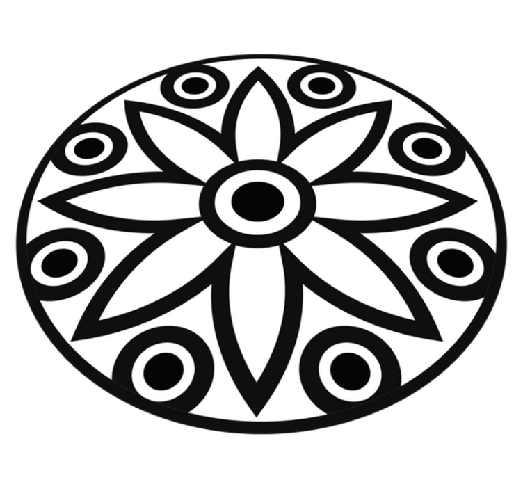 Circular Mandala Design geometric rug - TenStickers