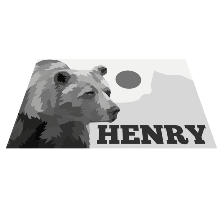 Customizable Bear custom floor mat - TenStickers