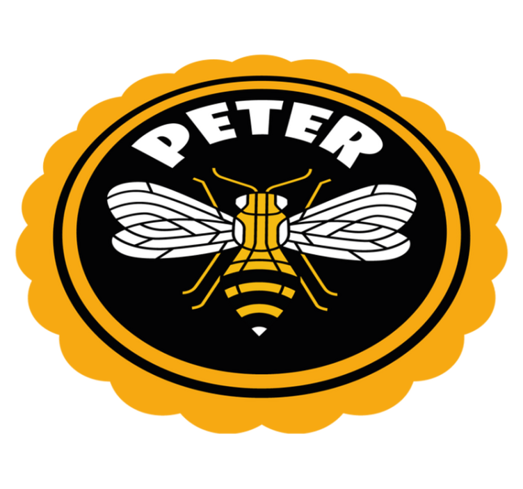Personalized Bee Emblem custom floor mat - TenStickers