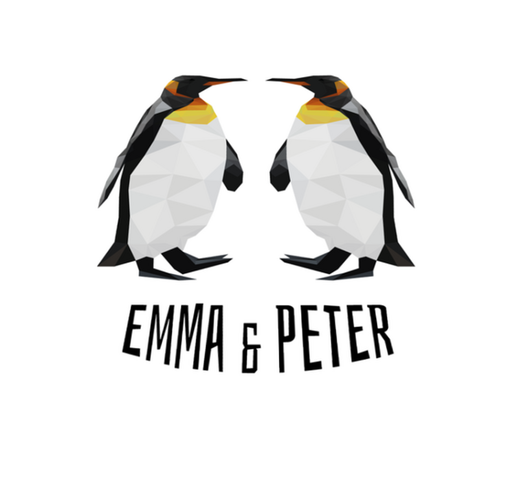 Geometric Penguins custom floor mat - TenStickers