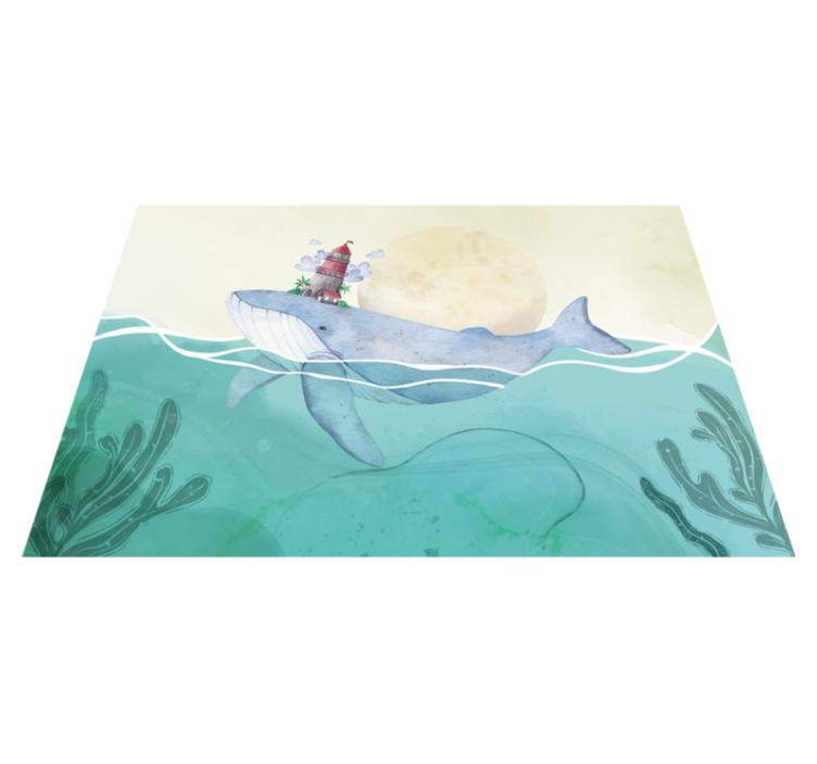 Whimsical Ocean Life kids carpet - TenStickers