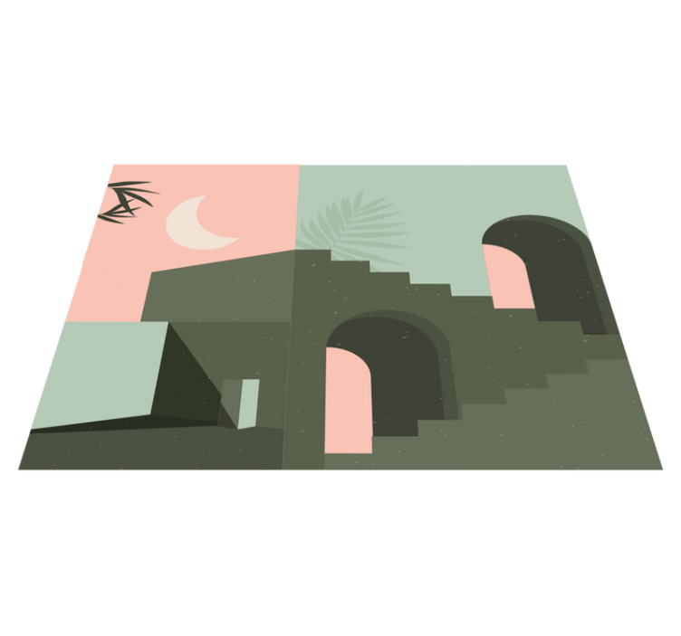 Minimalist Abstract Scenery minimalistic rug - TenStickers