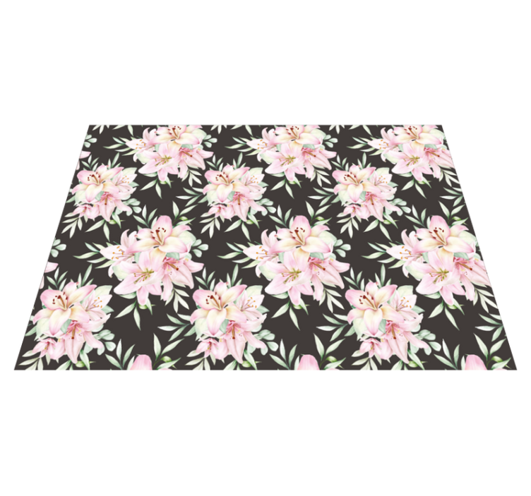 Floral Delicacy flower rug - TenStickers