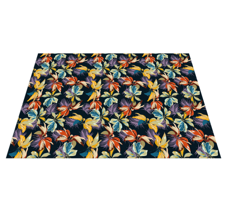Tropical Botanical floral rug - TenStickers