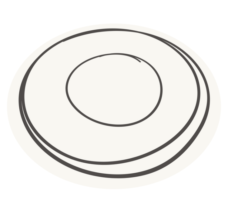 Concentric Circles minimalistic rug - TenStickers