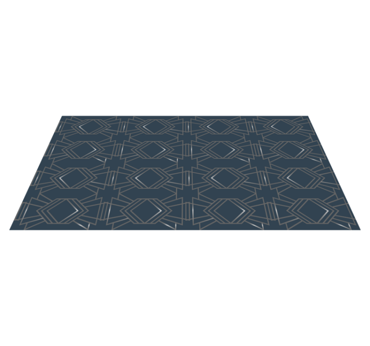Blue and pink vintage shapes geometric rugs - TenStickers