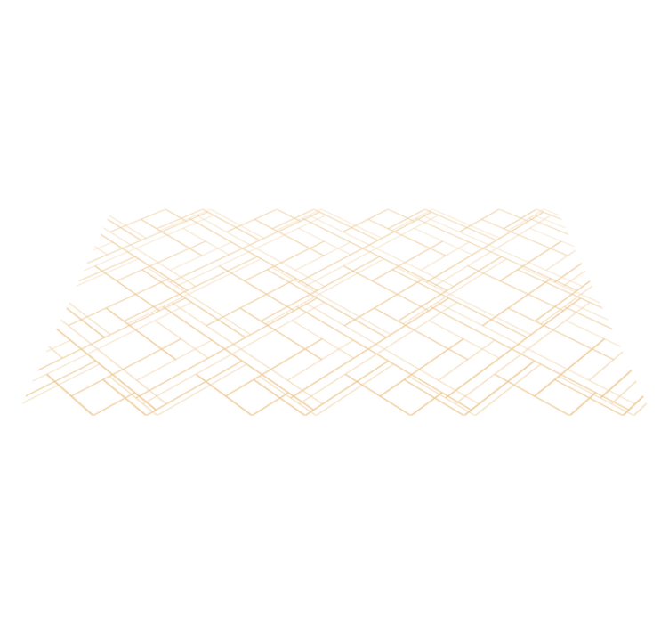 Golden irregular lines over white room rug - TenStickers