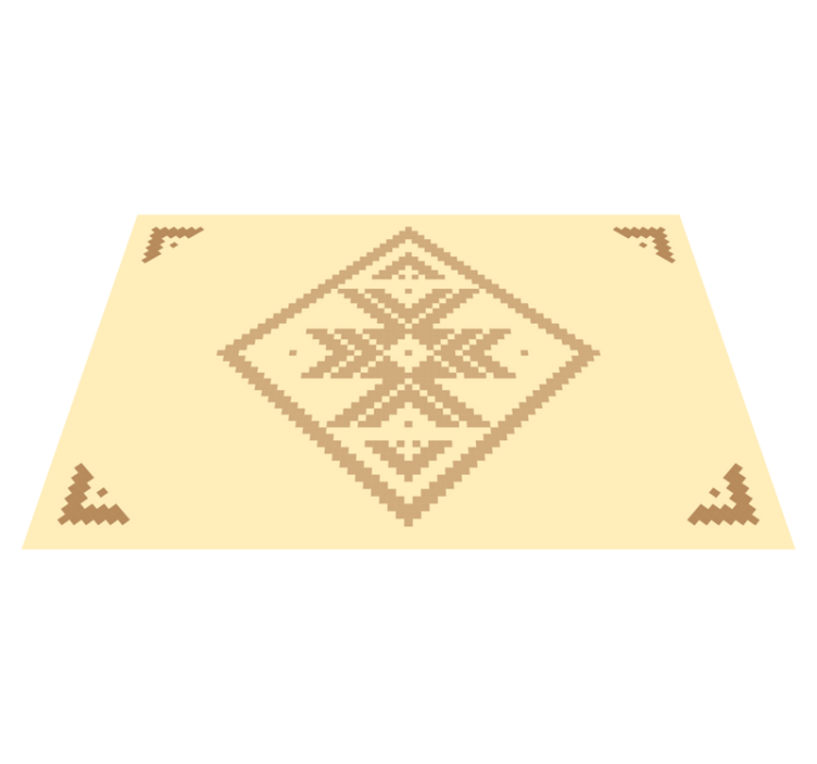 Elegant geometric contrast living room rug - TenStickers