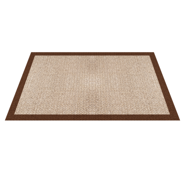 Woven rattan texture flooring carpet - TenStickers