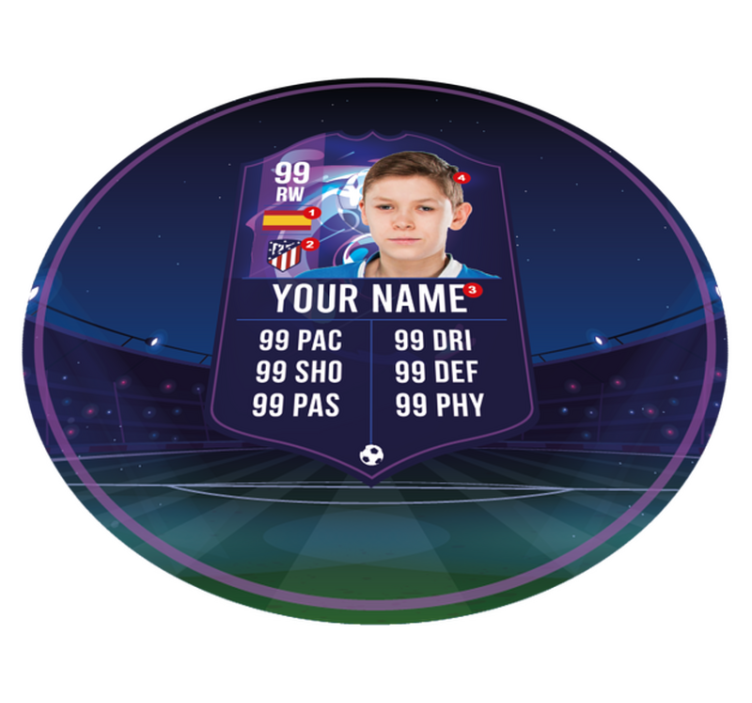 soccer player card teenage bedroom rug - TenStickers