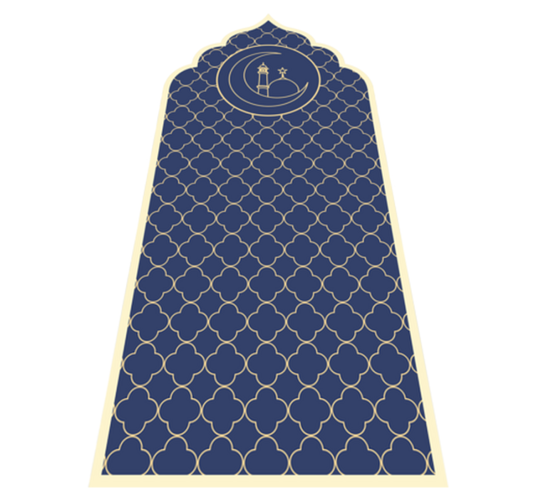 Blue pattern Moroccan style floor rug - TenStickers