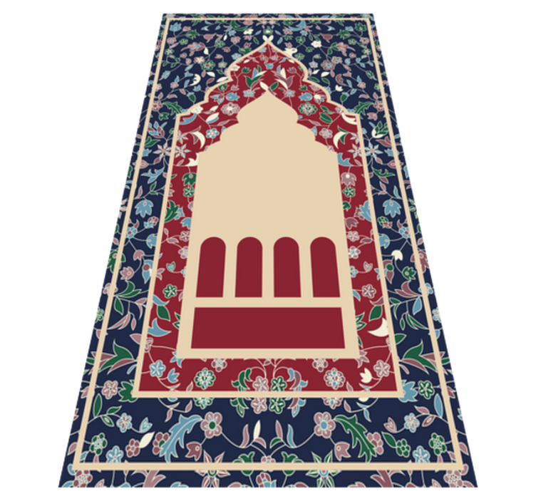 Flower pattern persian style floor rug - TenStickers
