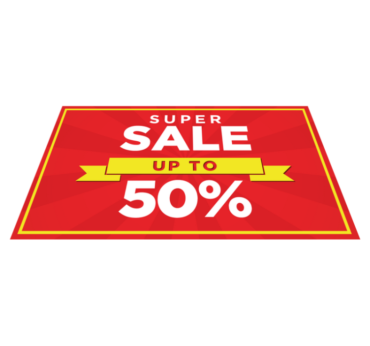 Personalized discount sale red rug - TenStickers