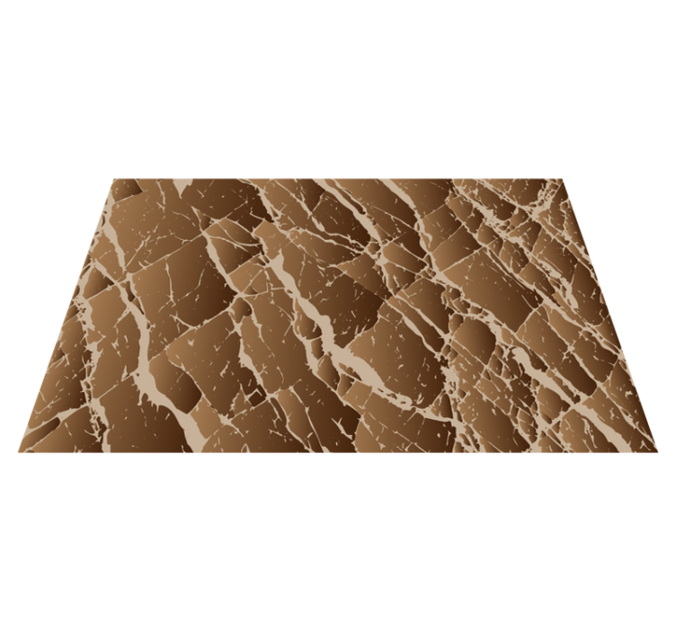 Brown marble effect dining room rug - TenStickers