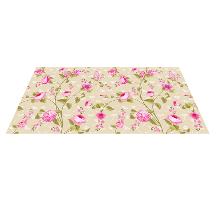 Floral Patterned Surface flower rug - TenStickers
