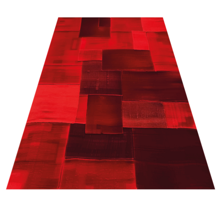 Reconstructed pattern red rug - TenStickers