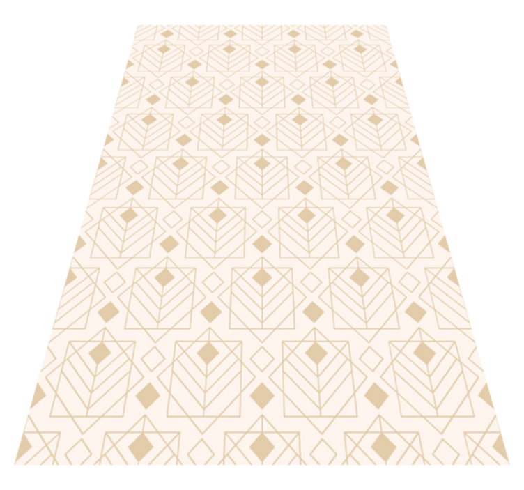 Art déco pattern beige rug - TenStickers