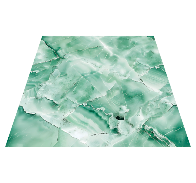 Green pastel color marble rug - TenStickers