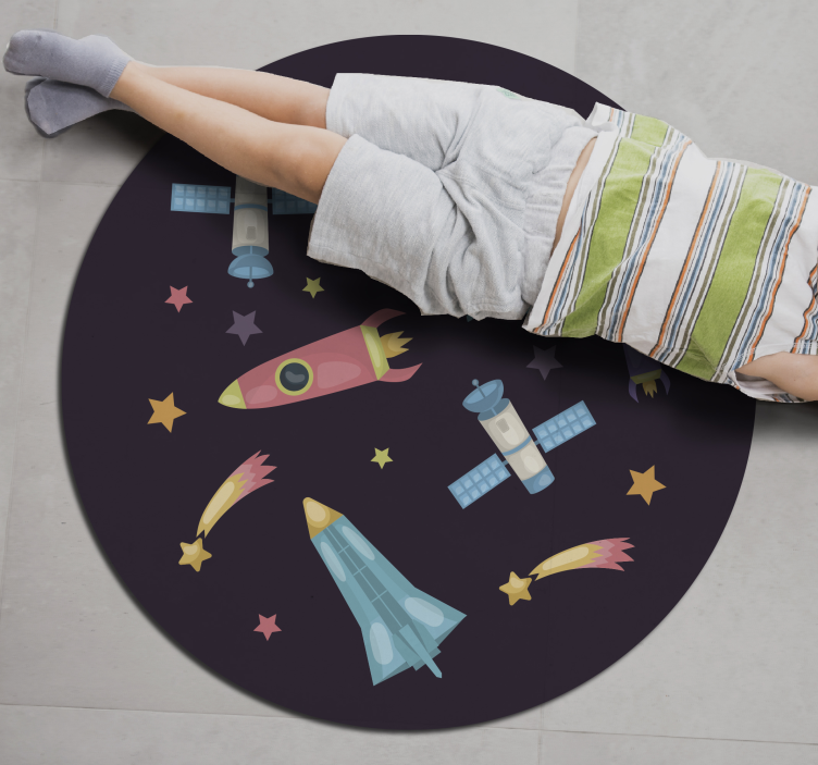Spacecraft Exploration kids carpet - TenStickers