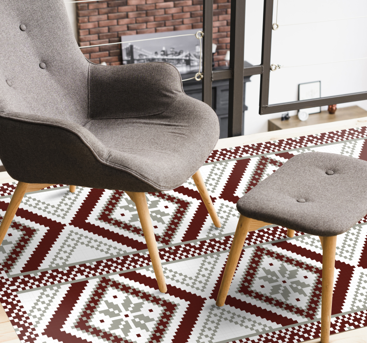 Intricate Geometric Patterns mosaic rug - TenStickers