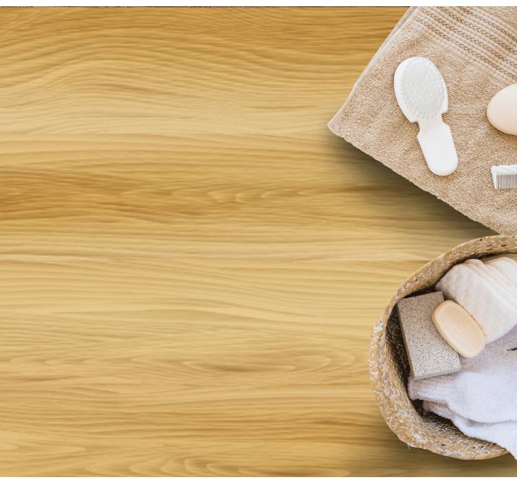 Simple texture wood effect rug - TenStickers