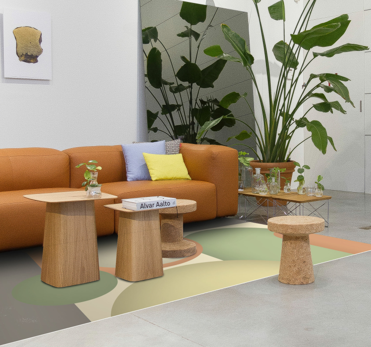 Contemporary Circular Patterns modern rug - TenStickers