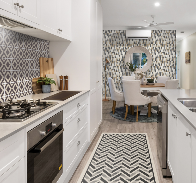 Classic chevron motif geometric rug - TenStickers