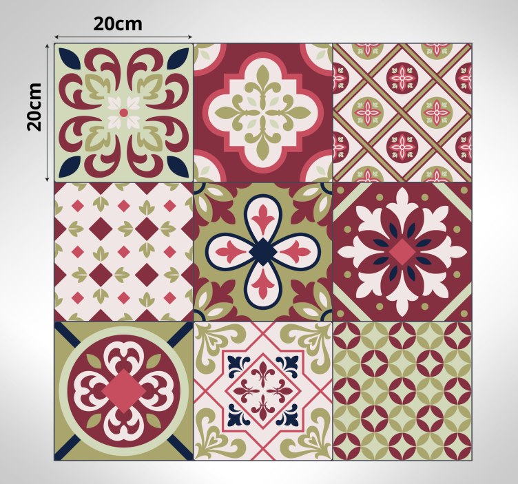 Colorful Patterned Motifs bathroom mat - TenStickers
