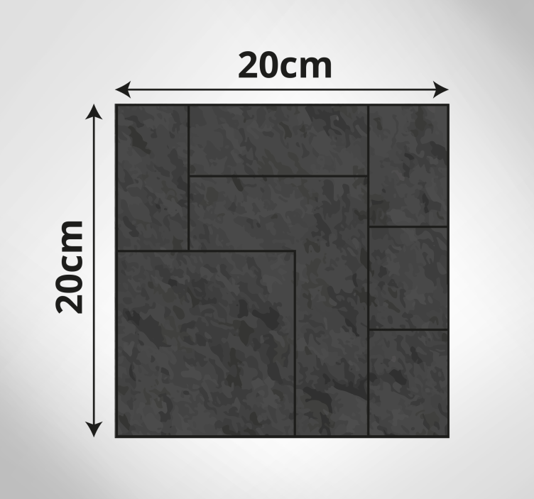 Textured black surface stone effect vinyl rug - TenStickers