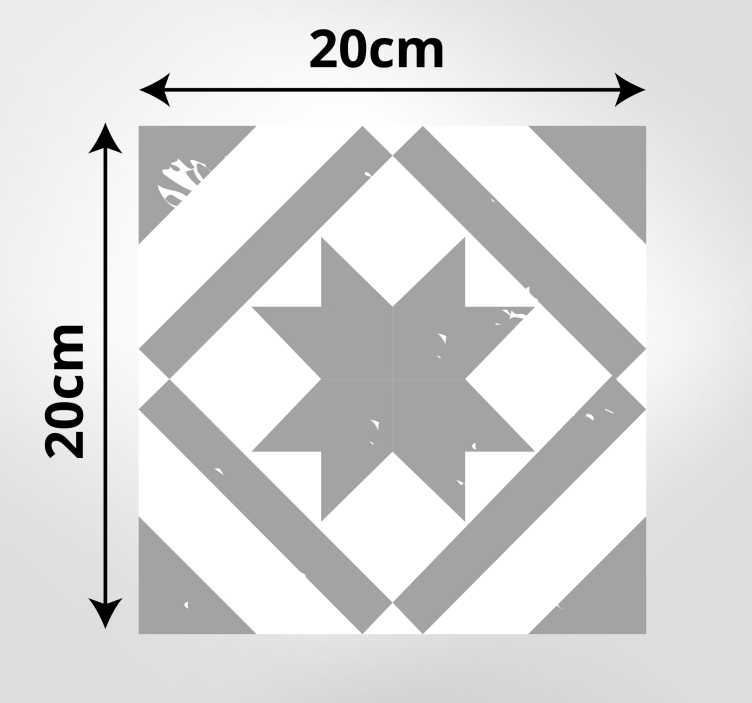 Star Patterned Tiles mosaic rug - TenStickers