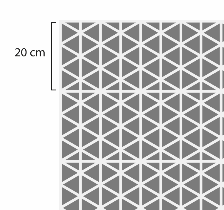 Grey and white triangle kitchen geometric rugs - TenStickers