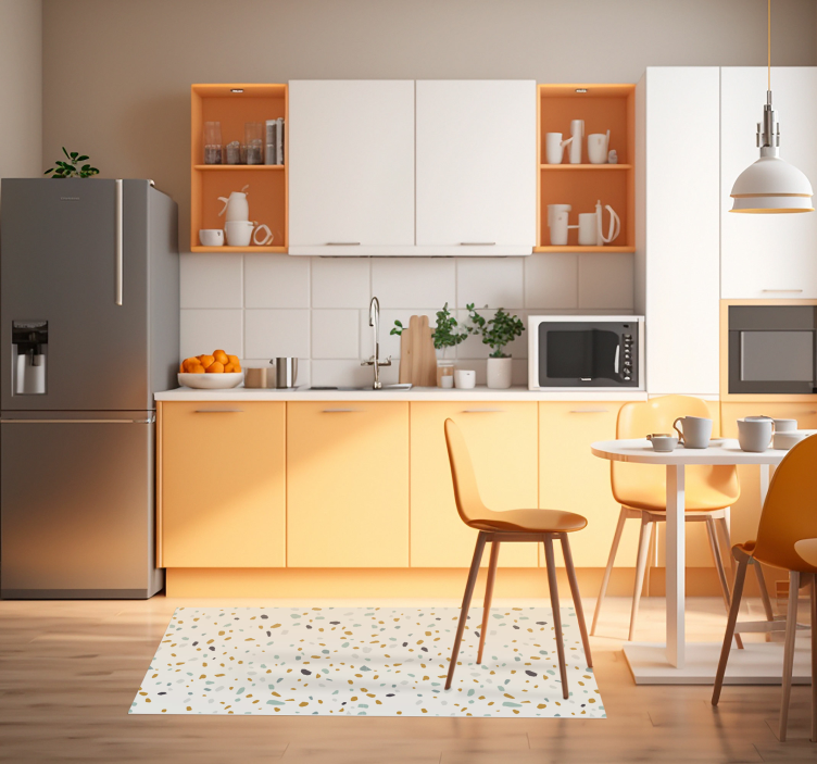 Nordic style terrazzo texture vinyl rug - TenStickers