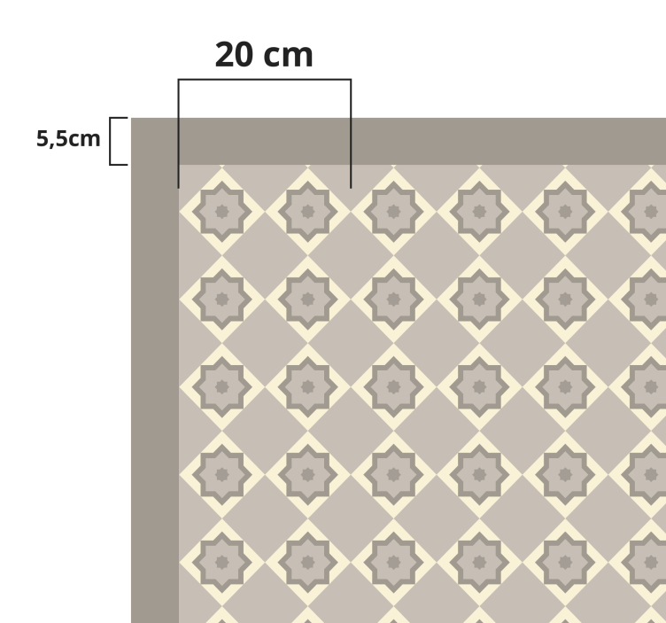 Elegant Star Pattern marble rug - TenStickers